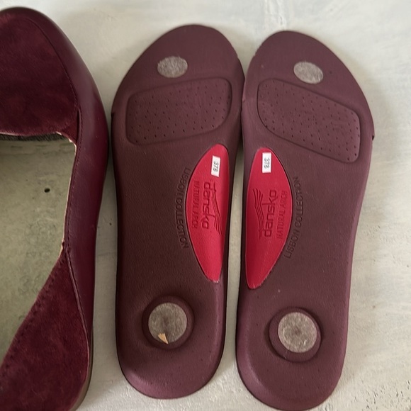 Dansko Lace Loafers Glazed Leather & Suede Slip-Ons Flats in Wine Size 38 7-7.5 - Picture 15 of 16